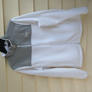 New Women's Fila Sport Plush Jacket White Large